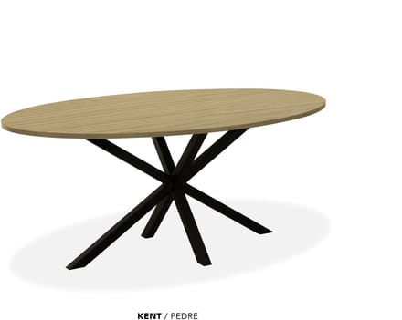 Maxfurn - Eettafel ovaal | Zeer krasvast | Kleur: Pedra | Afmeting 220x120cm