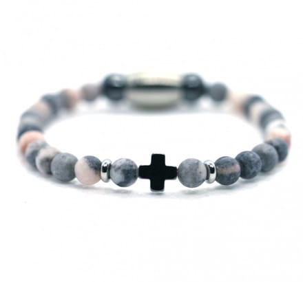 Ibizamen KIDS - Jongens - armband - rose grijs - 4mm