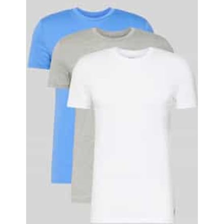Slim fit T-shirt van 100% katoen in een set van 3
