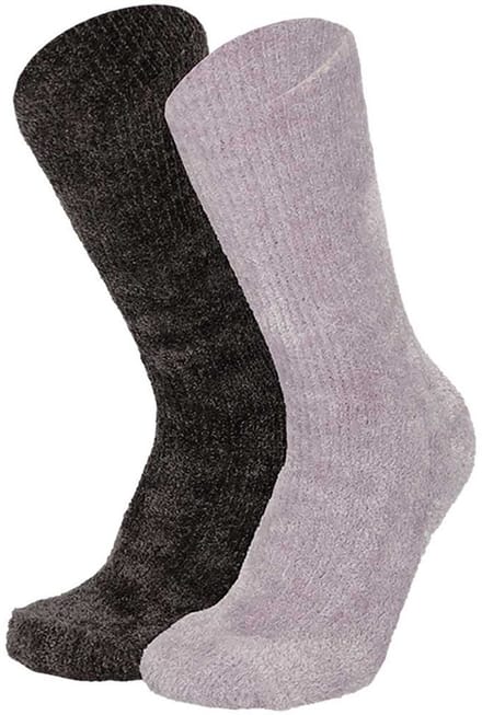 Apollo Dames Chenille Bedsokken Paars - Maat One Size
