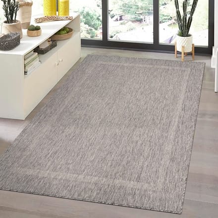 TapisTrend Buiten- en terraskleden Grijs 60x100 cm Binnen- en buitenkleed, polypropyleen, voor keuken, balkon, duurzaam
