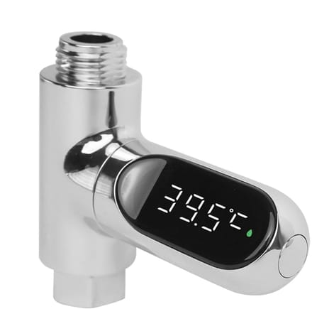Douchetemperatuurmeter - Slimme sensor - Veilig douchen - Driekleurige indicator - 81x80cm - Zwart