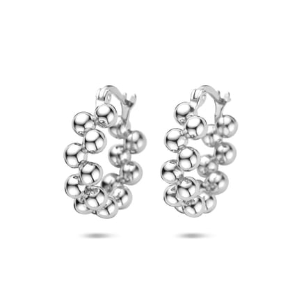 Zilveren gerhodineerde oorringen 19 mm - 1341188