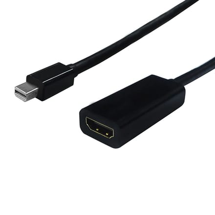 Mini DisplayPort 1.2 naar HDMI 1.4 adapter (4K 30 Hz) / zwart - 0,15 meter