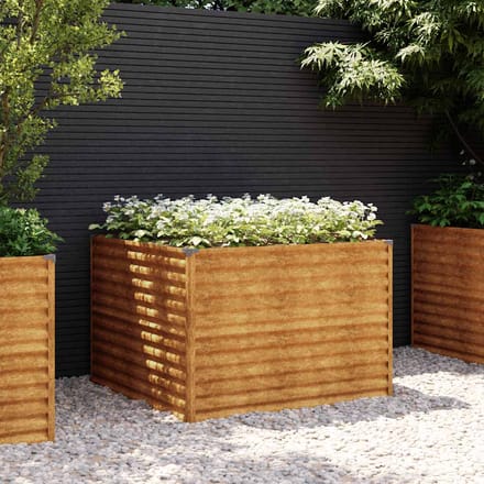 vidaXL - Plantenbak - verhoogd - 100x100x69 - cm - cortenstaal