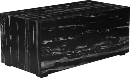 Vito-Accenttafel - Zwart/Grijs Marmerlook