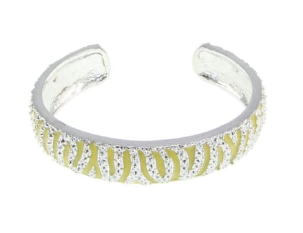 Behave - Bangle armband half open - Zilverkleur print - Trend stijl