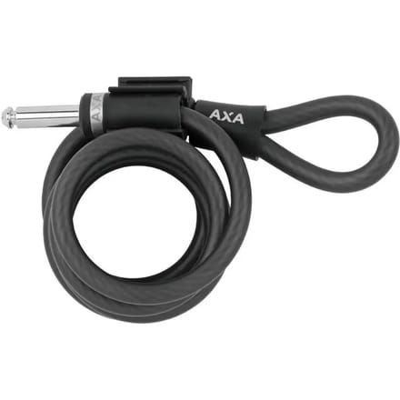AXA Newton PI 180/10 Insteekkabel – 180 cm – 10 mm – Compatibel met AXA Victory, Defender & Solid Plus – Plug‑in Aansluiting – Matzwart – Met Framehouder