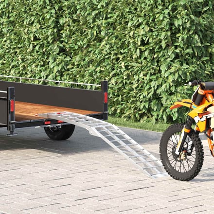 vidaXL Motorfietshelling zilver 340 kg per stuk Aluminium
