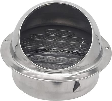 Ronde RVS Ventilatierooster met Insectenhor voor Buitenlucht