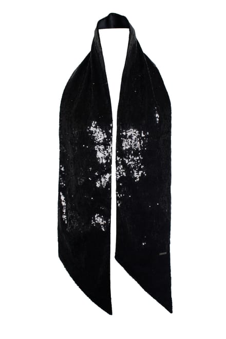 Dsquared2, zwarte smokingsjaal met pailletten