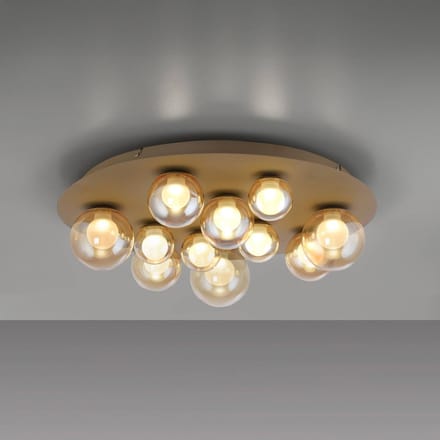 LED plafondlamp PURE Popup, brons/amber Ø 60 cm CCT, 11-lamps