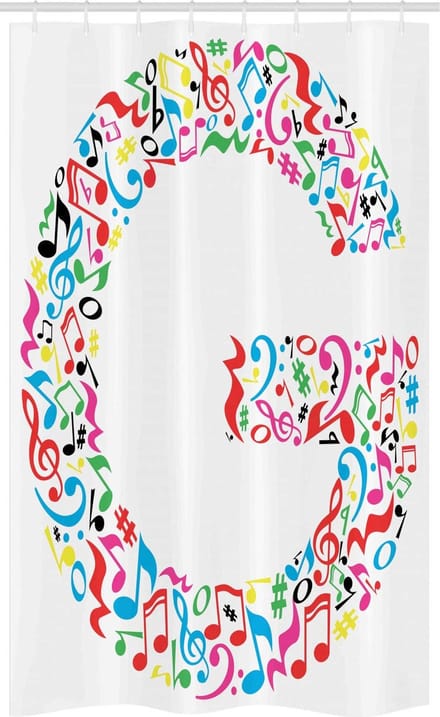 ABAKUHAUS Letter G douchegordijn – 120 x 180 cm – multicolor