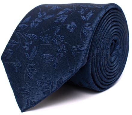 Tresanti DANTEA Silk tie with flowers Navy (TRTIIE353 - 803)