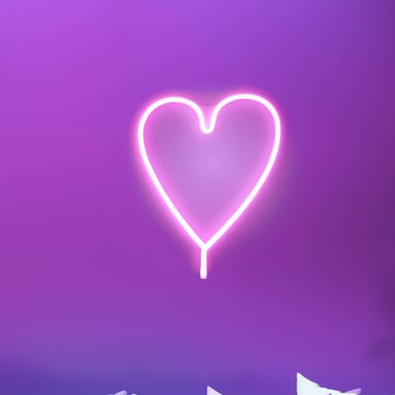 JUST LIGHT. GmbH LED wandlamp Neon Hart, USB