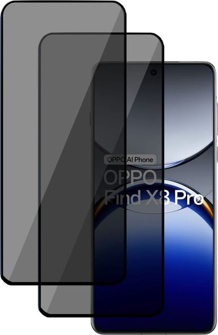 2x Privé Screenprotector geschikt voor OPPO Find X8 Screenprotector - Privacy Beschermglas - Privacy Proteqt+