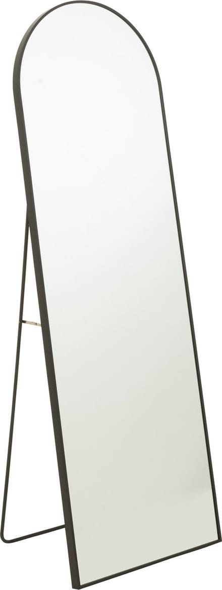 J-Line spiegel Op Voet Afgerond - glas/metaal - zwart - 50 x 150 cm