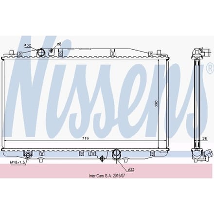 Radiator, motorkoeling NISSENS 68131