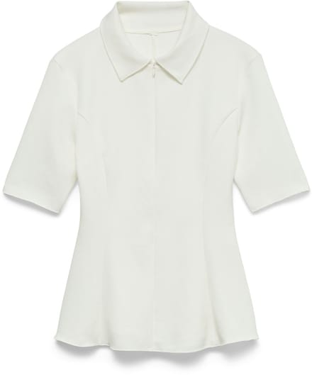 VERO MODA - VMLULU SS ZIP TOP JRS EXP SB3 - Dames - Blouses