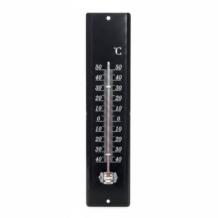 Thermometer Metaal Zwart - 30 cm - Voor Binnen en Buiten