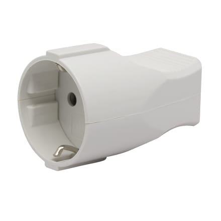 Inline Contra Stekker Wit – Losse In-Line Stopcontact – AC Socket 230V 16A – Montagebare Contra Stekker Voor Snoerverbindingen En Elektrische Apparaten [05937]