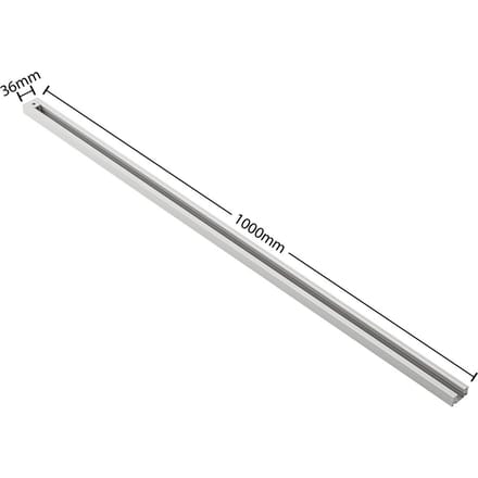 Lindby - 1-fase railverlichting - Aluminium - H: 1.8 cm - wit