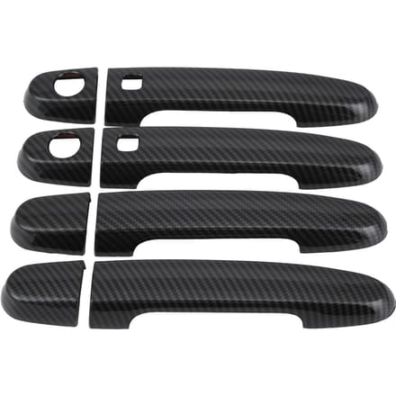 Buitendeurhandvat Cover Complete Set Koolstofvezel Decor Geschikt voor Prius 20 2005‑2010 black