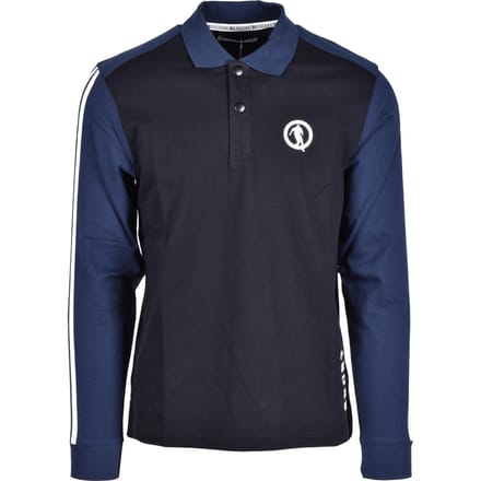 Kleurblok Poloshirt met Lange Mouwen