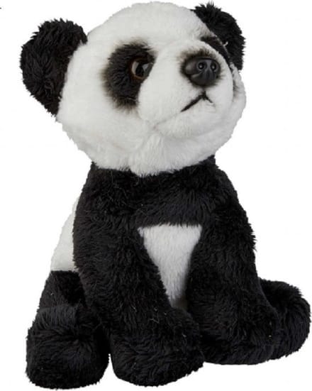 Ravensden Pluche panda beer - zwart/wit - dierentuin knuffel - 15 cm - knuffel beer