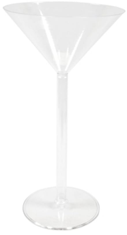 HOBI - Maxi Martini Glas Vaas op Voet van Plastic 46 cm Herbruikbaar