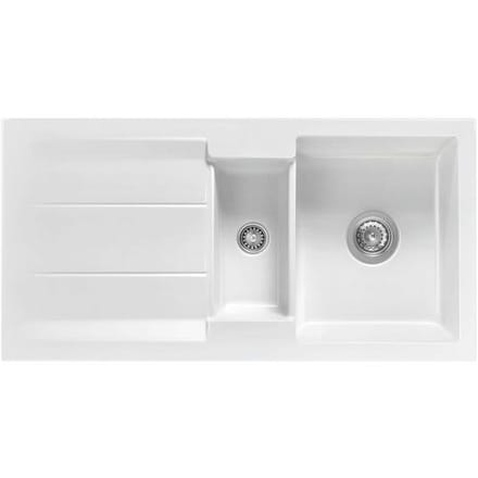 Systemceram Keradomo Genea 100 inset sink with eccentric actuation, without tap hole 509202-12