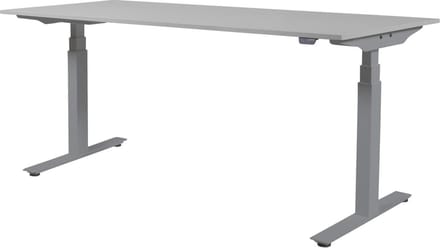 Zit Sta Bureau - Plus Elektrisch 180x80 grijs - alu frame