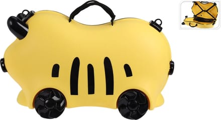 Relaxwonen - Kinderkoffer - Geel - Op wieltjes - Extra stevig - maximaal 50kg