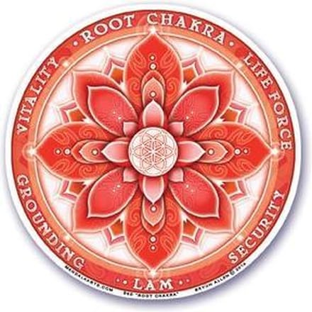 Raamsticker - 1e chakra - 10.5 cm - Wortelchakra - rood