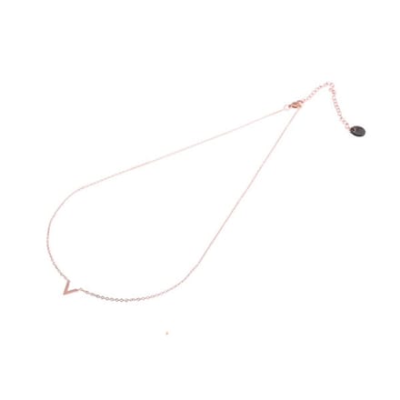 Go Dutch label ´V` ketting N7073-3 Rosé