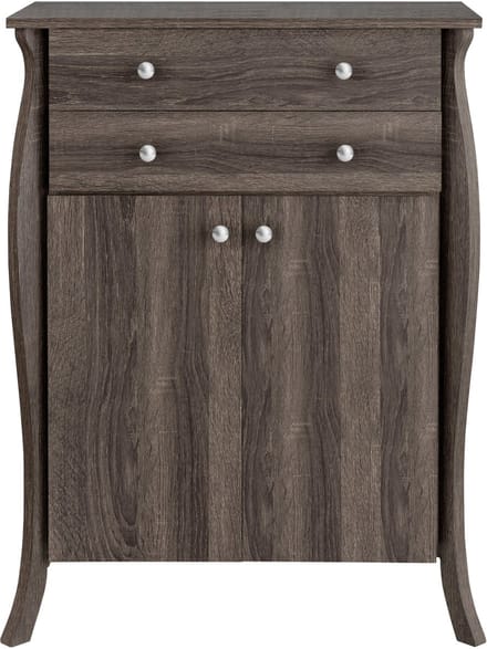Ludwig-Kast - 2-deurs 2-laden - Grijs Eiken