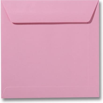 Envelop 22 x 22 Donkerroze, 25 stuks