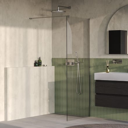Brauer Oblivion - Inloopdouche - Helder Glas - 80 x 200 cm - incl. Glascoating - PVD RVS-Kleurig Geborsteld