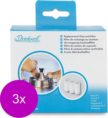 Petsafe Drinkwell 360 Vervangende Koolstoffilter - Hondendrinkbak - 3 x 3 stuks