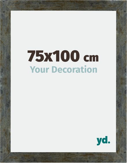 Your Decoration - Fotolijst 75x100 cm - MDF - Blauw Goud Gemeleerd - Mura