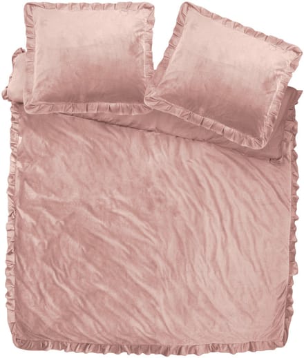 Sleeptime dekbedovertrek Velvet Ruffles Oud Roze 200 x 220 cm