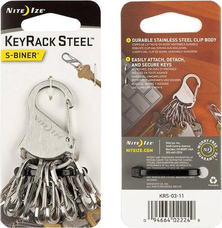 NITE Ize NI-KRS-03-11 KeyRack 6 S-Biner Sleutelkarabijn Zilver 1 stuk(s)