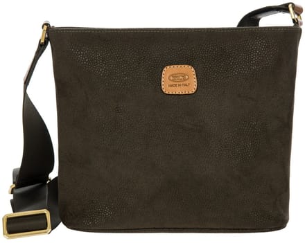 Brics Medium Schoudertas / Crossbody Tas  Dames -  Leer - Life    -  Groen