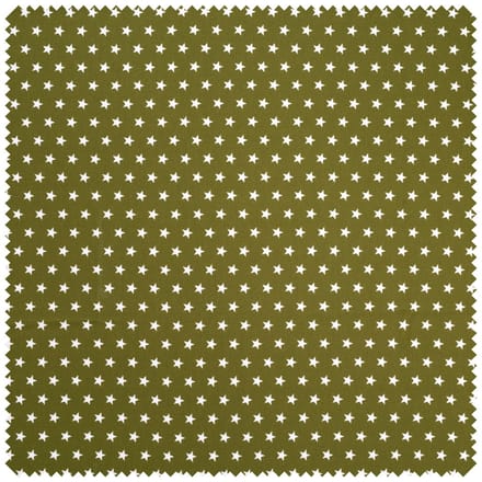 Katoenen poplin stof "Stars" - Kaki