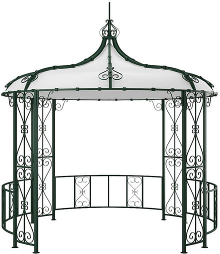 Vente-unique Tuinkiosk in metaal type smeedijzer D300 x H305 cm - Groen - TILCARA