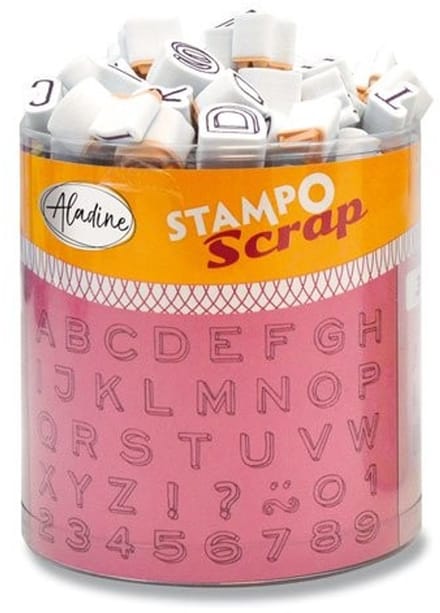 Aladine Aladine Stampo Stempel Set Letters Mini 102 stuks