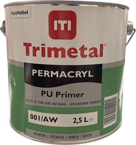 Permacryl PU Primer - Wit 001: 2,5 liter