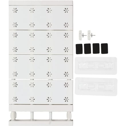 Panneau de séparation de garde-robe, tige extensible de rangement, panneau de séparation multicouche peu encombrant pour armoire Length 48‑80cm/18.9‑31.5in white