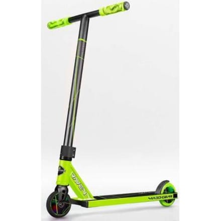 Madd Gear MG1 Raven Serie - Stuntstep - Black Green - Aluminium Deck - Stalen T-Bar