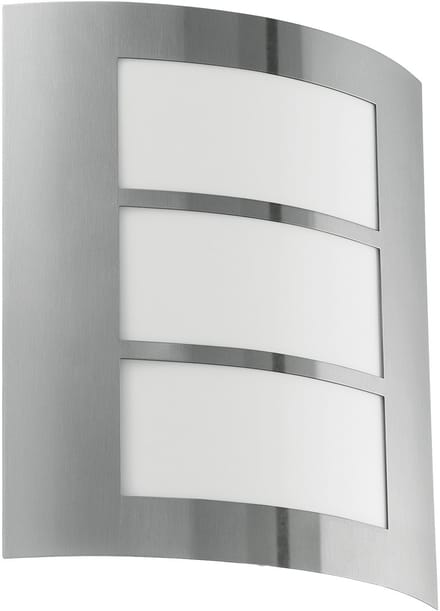 EGLO City Wandlamp Buiten - E27 - 26 cm - Roestvast Staal/Wit